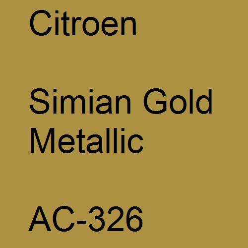 Citroen, Simian Gold Metallic, AC-326.